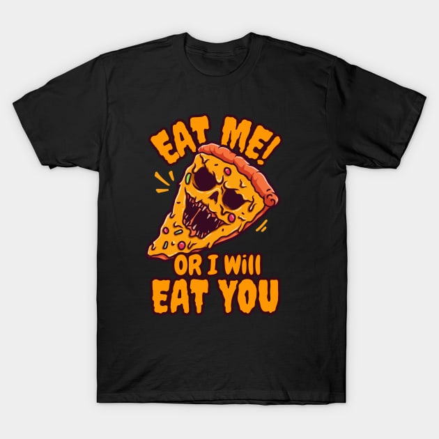 holloween monster pizza design T-Shirt by legend